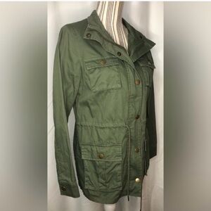Market & Spruce Olive Utility Jacket with Button Front